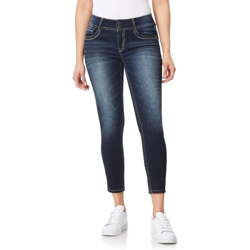Women's Ankle Jeans Stretch Denim Mid-Rise 27 Inch Cropped Comfortable Flatterin
